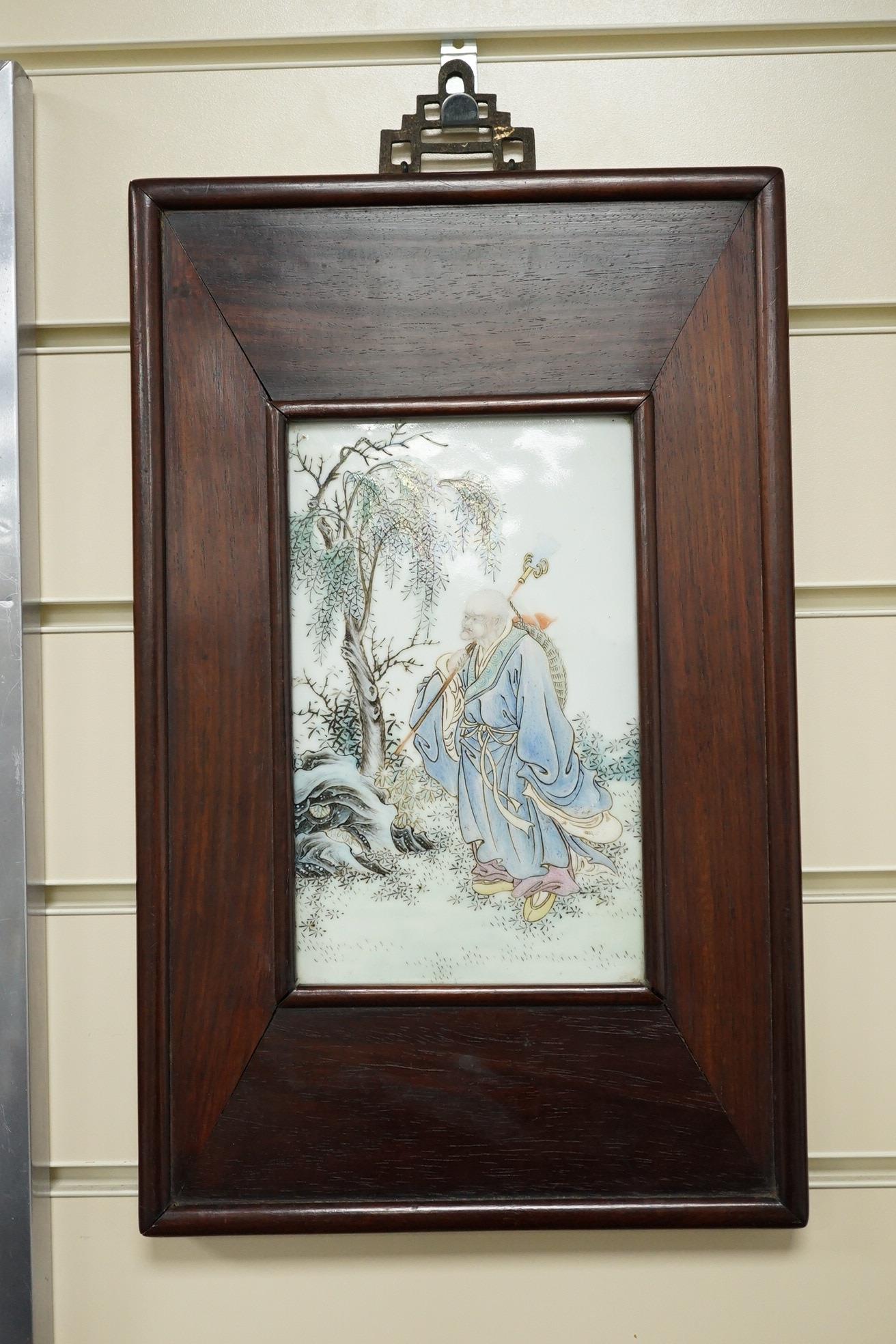 A Chinese famille rose ‘Li Tieguai’ plaque, Republic period